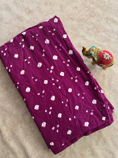Handcrafted bandhini cotton running fabric-BN169