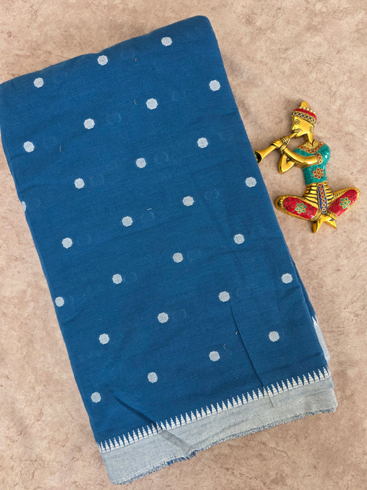 Prewashed Pure handloom cotton running material ( 0.5 mtrs ) - HRM118
