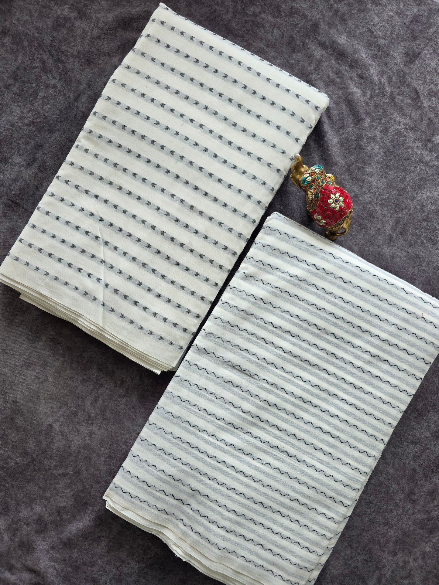 Prewashed south cotton jacquard weave cords set ( 5 mtrs ) - HRM175