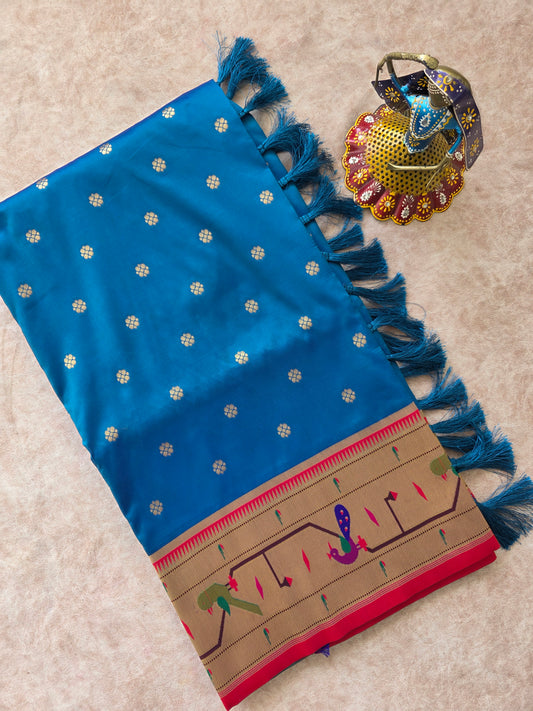 Premium soft silk paithani saree - 10