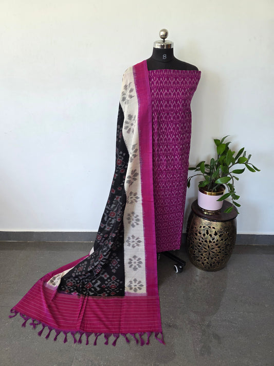 Handloom Mercerised ikkat cotton salwar set - KK108