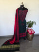 Handcrafted bandhani modal silk set(3 pcs set)(Green)-B217