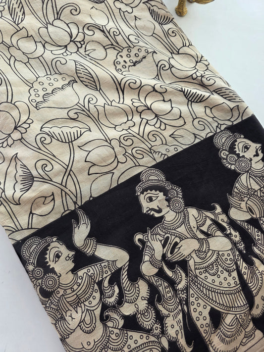 Pure kalamkari cotton running material (0.5 mtrs) - KC1