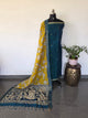 Fusion Narayanapet with handcrafted chennuri silk kalamkari duppatta -NA890