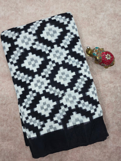 Handloom double ikkat  running material - WW414