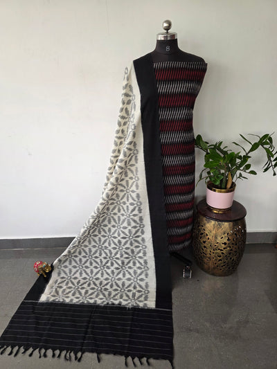 Handloom Mercerised ikkat cotton salwar set - KK265