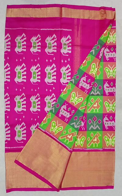 Handloom Mulbery silk ikkat pattu saree- WW892