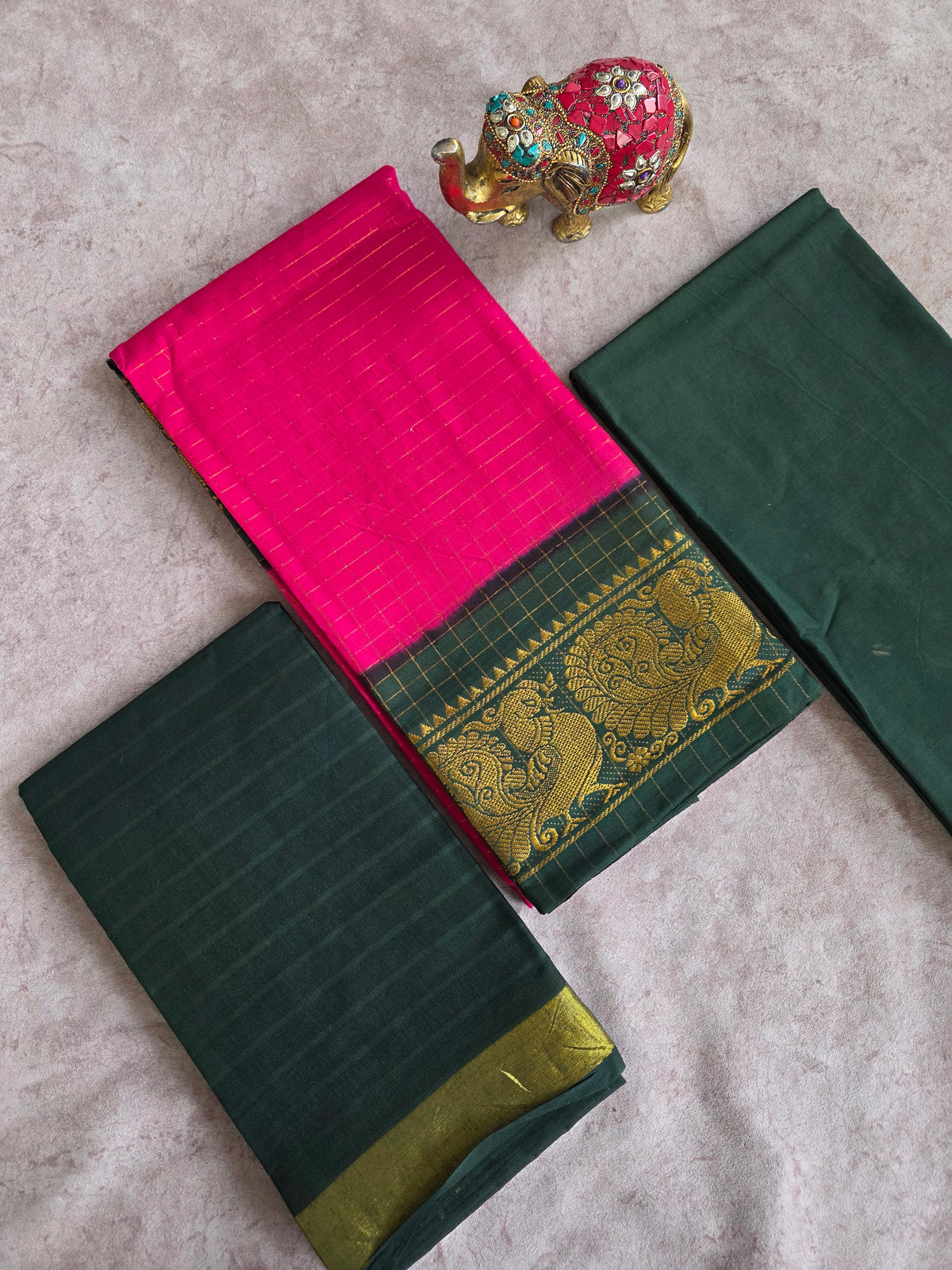 Madurai sungudi zari kattam salwar set -MS128