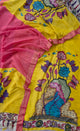 Handcrafted Kalahasthi Penkalamkari bangalore silk set - KH26
