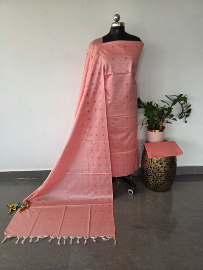 Bhagalpuri dupion dobby weaving silk set - BA584