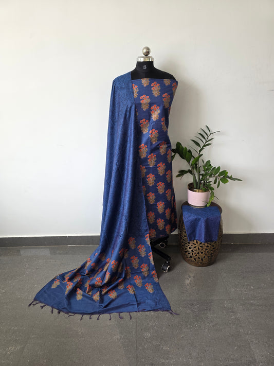 Katan ajrakh silk set - FN9