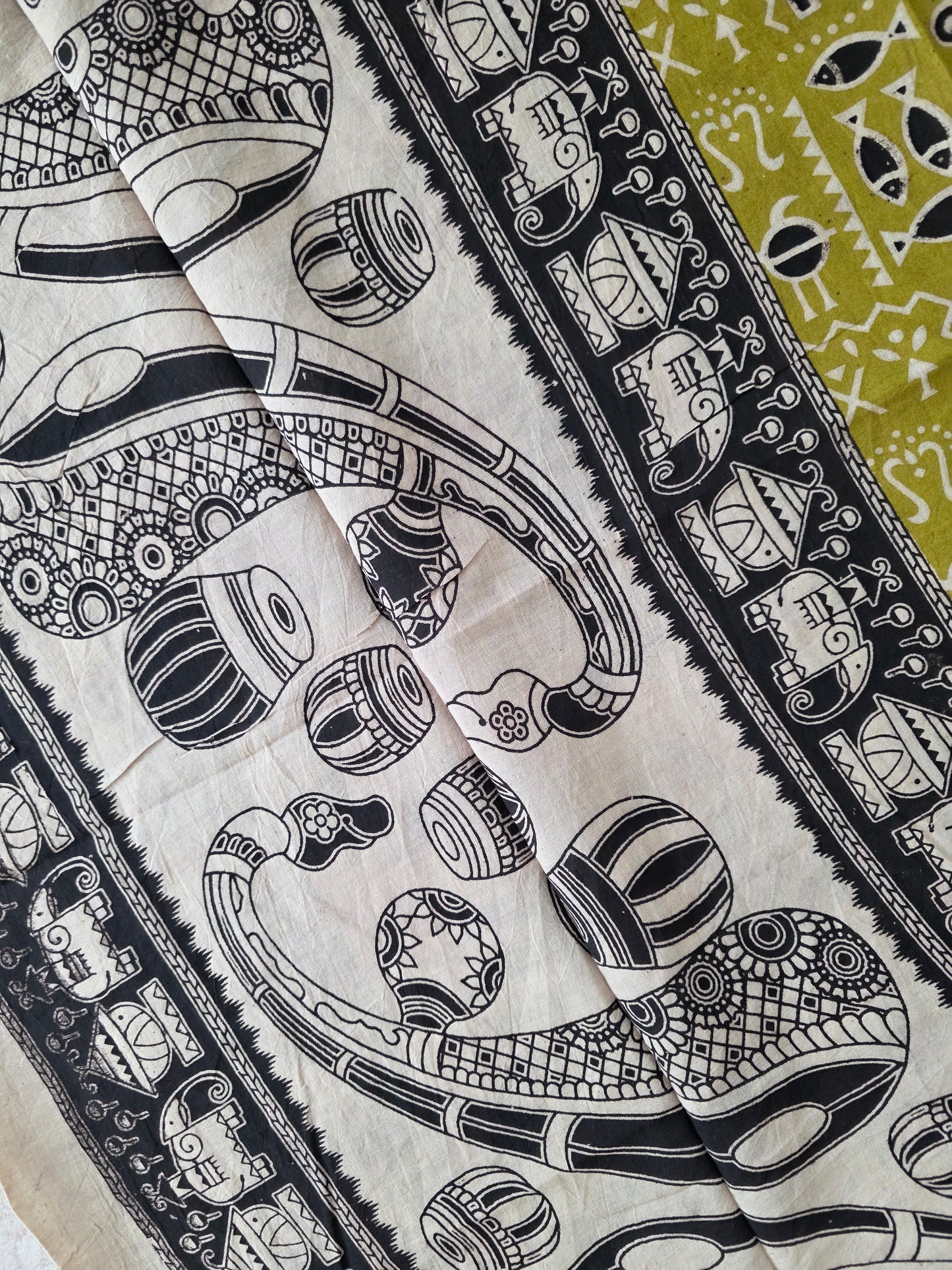Pure Kalamkari Cotton Salwar Set (2.50 Metres) - Ak354