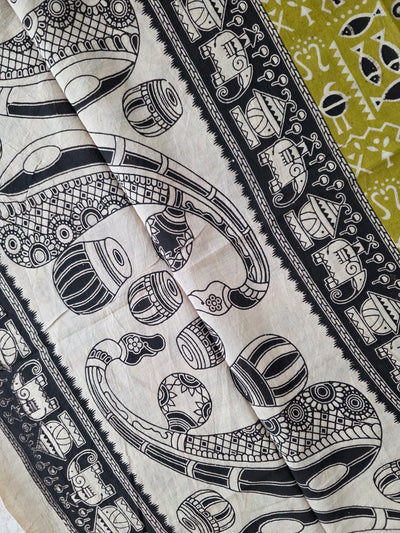 Pure Kalamkari Cotton Salwar Set (2.5 Metres) - Ak354