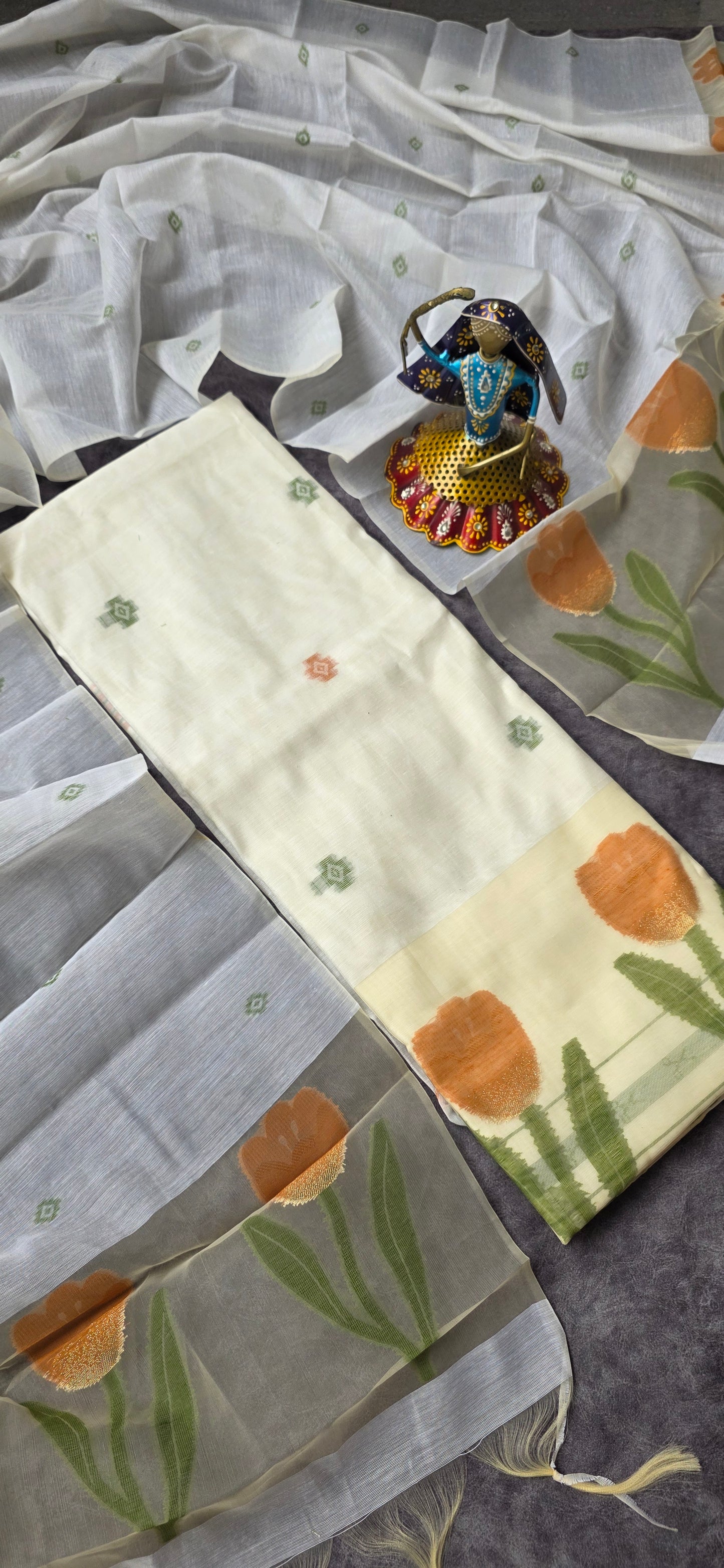 Tulip jamdhani silk set - TJ6