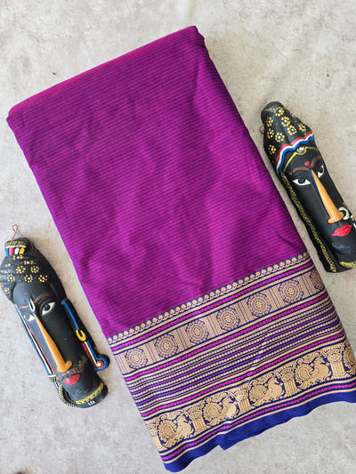 Chettinadu cotton running material with thread border - CRM3