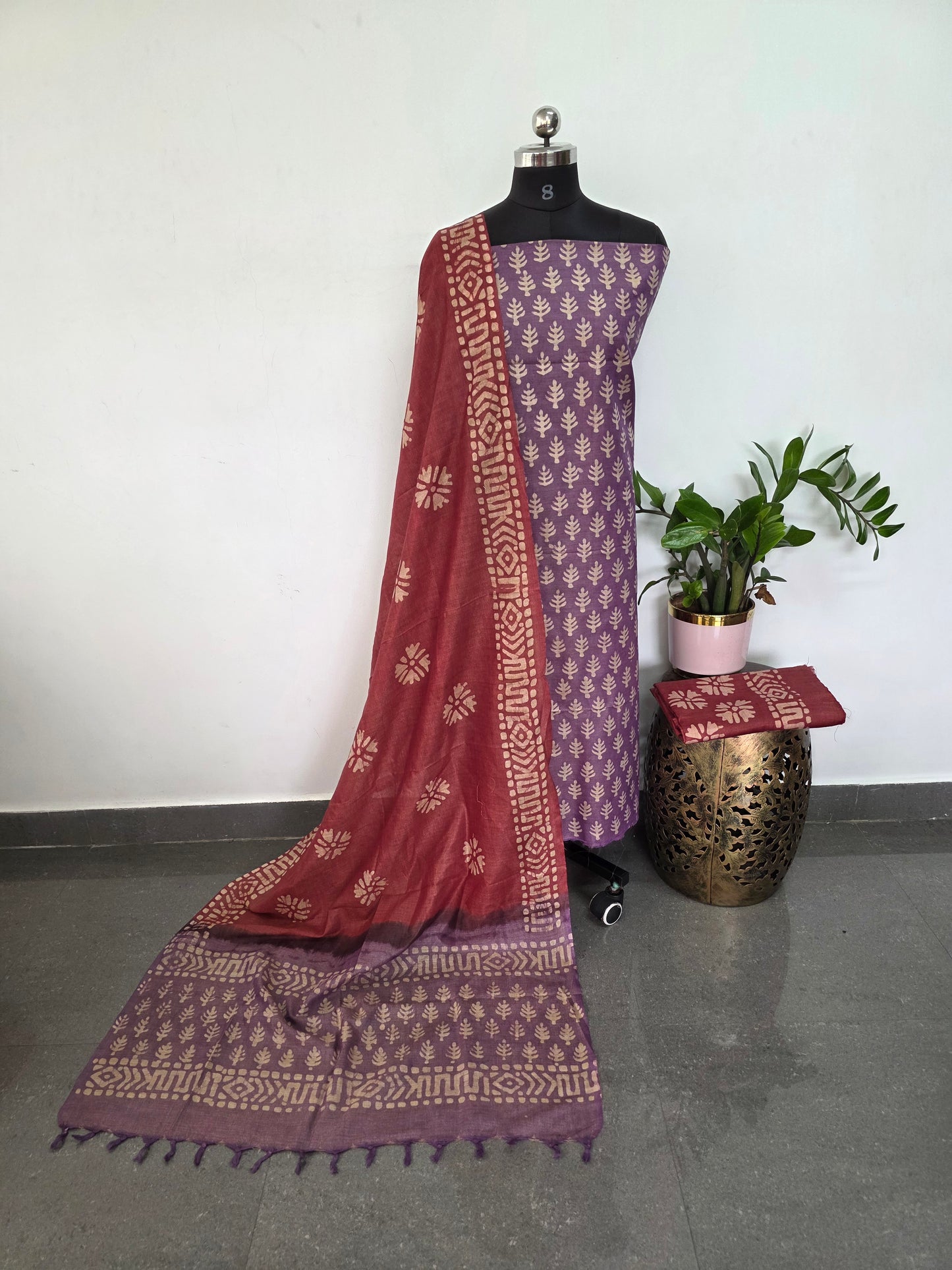 Bhagalpuri batik salwar set - BA315