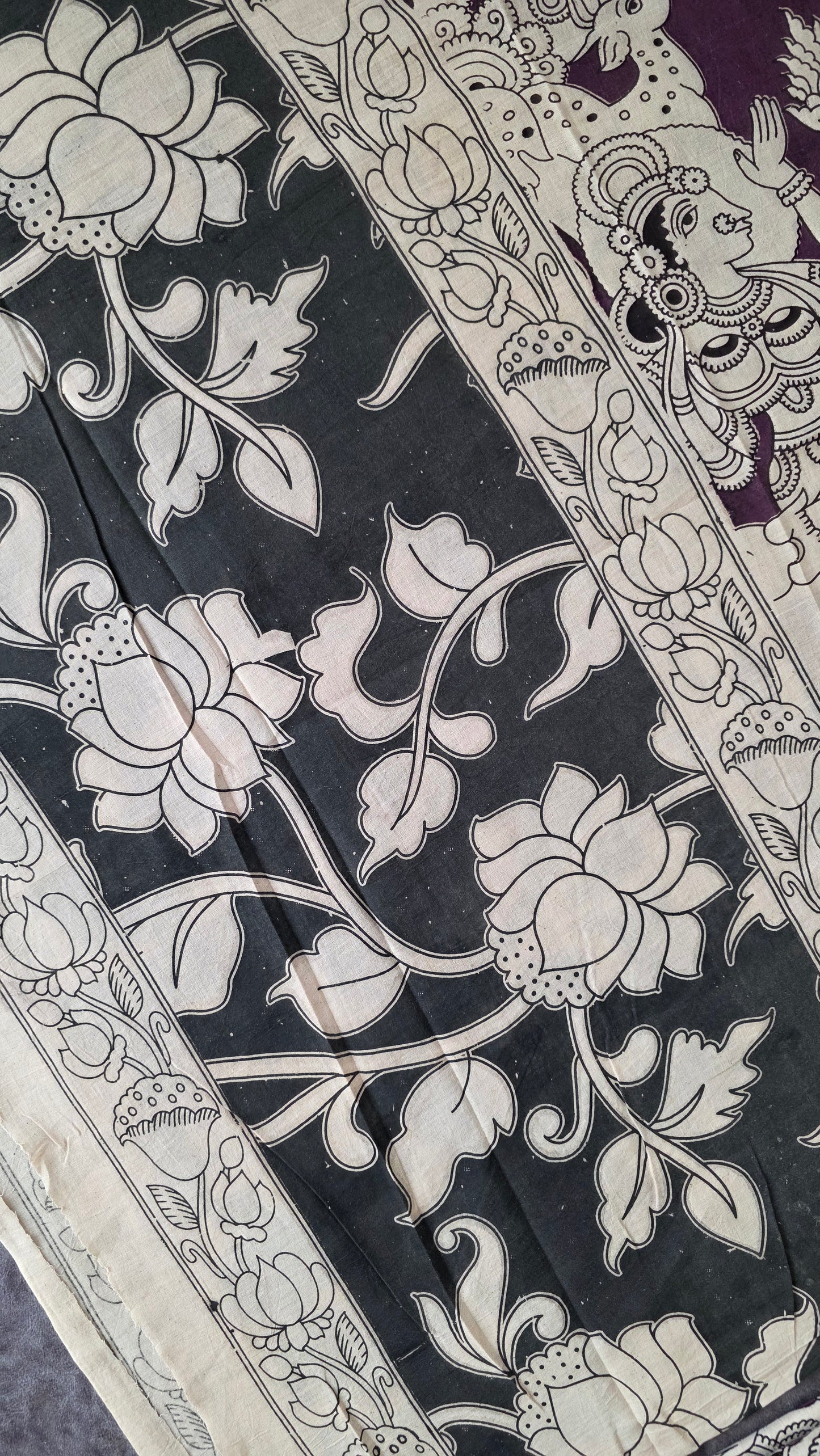 Pure Kalamkari Cotton Salwar Set (2.5 Mtrs) - Ak373