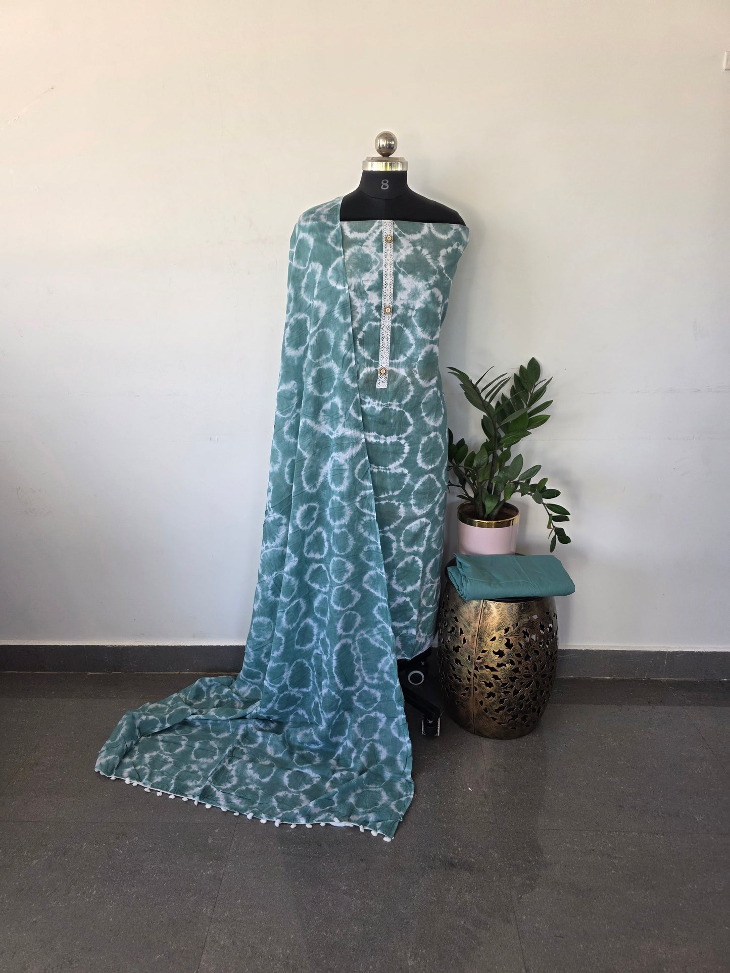 Fancy batik cotton set - blue