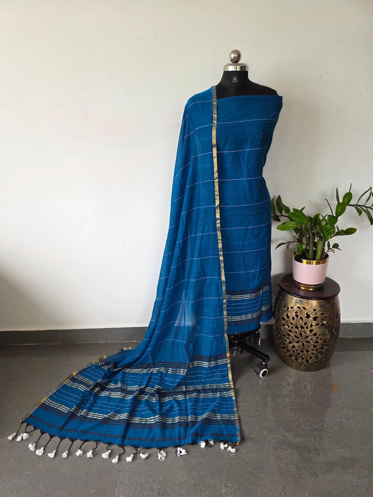 Premium mul khadi sequence work set - MUL263