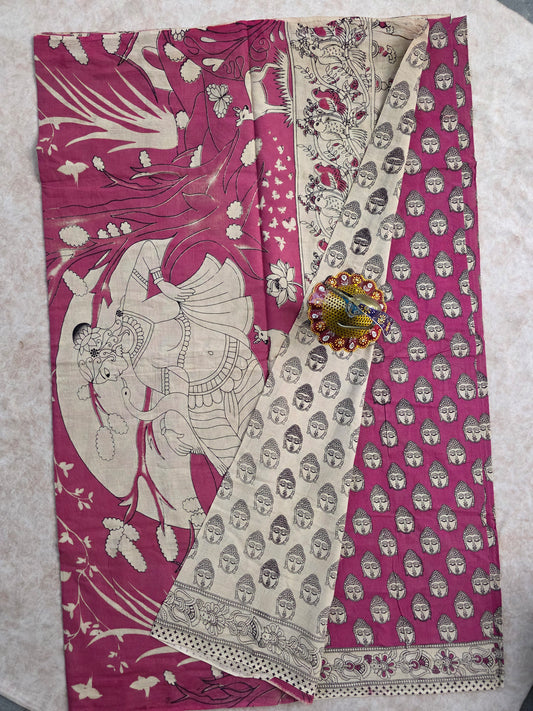 Pure kalamkari cotton saree - 3