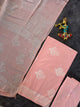 Handblock jaipuri cotton with chiffon duppatta - JA606