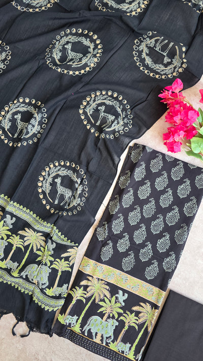 Handblock Jaipuri pure cotton set - JA143