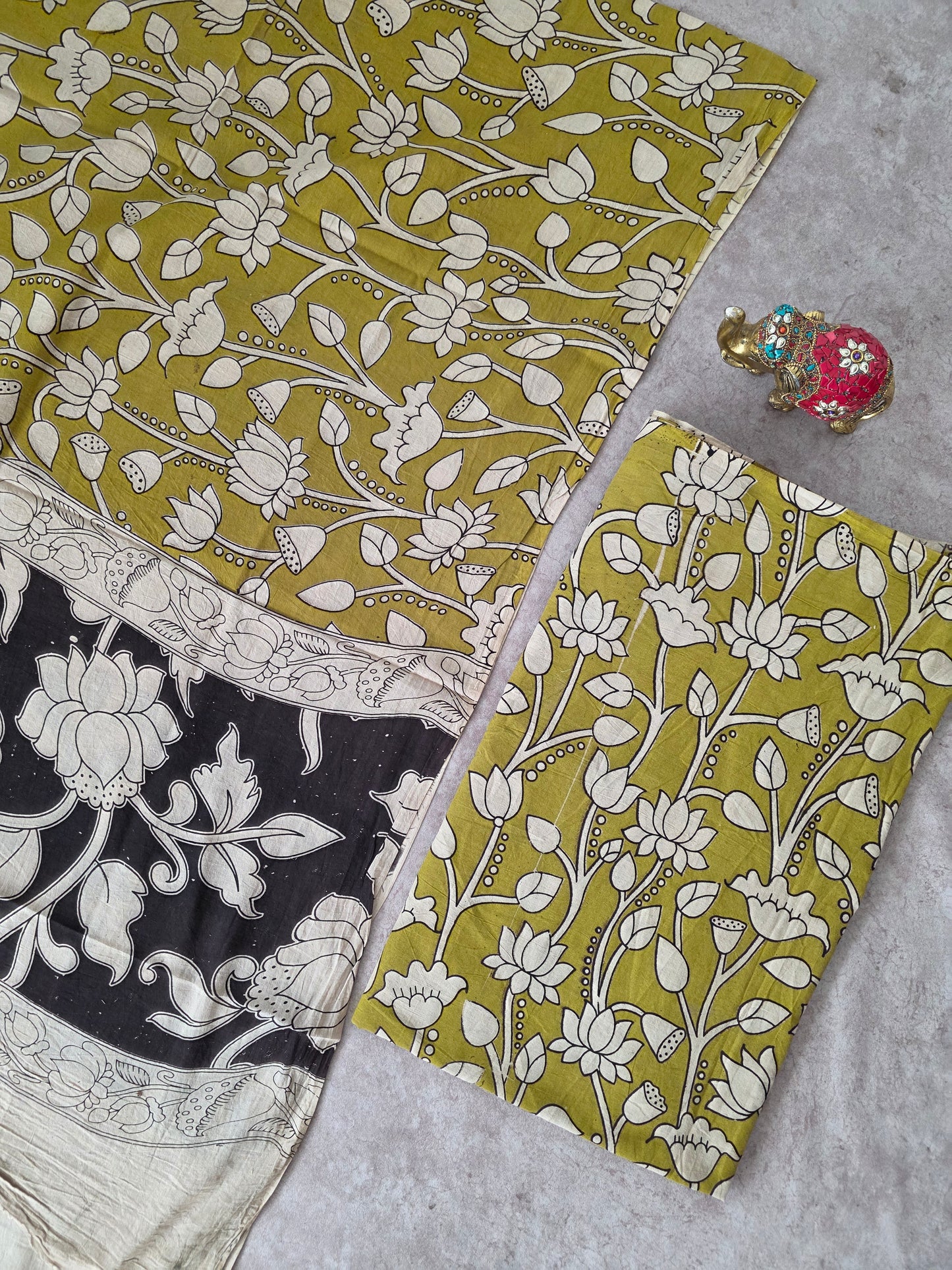 Pure Kalamkari Cotton Salwar Set (2.50 Metres) - Ak359