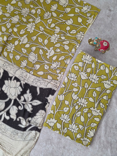 Pure Kalamkari Cotton Salwar Set (2.5 Metres) - Ak359