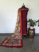 Fusion Narayanapet with handcrafted chennuri silk kalamkari duppatta -NA522