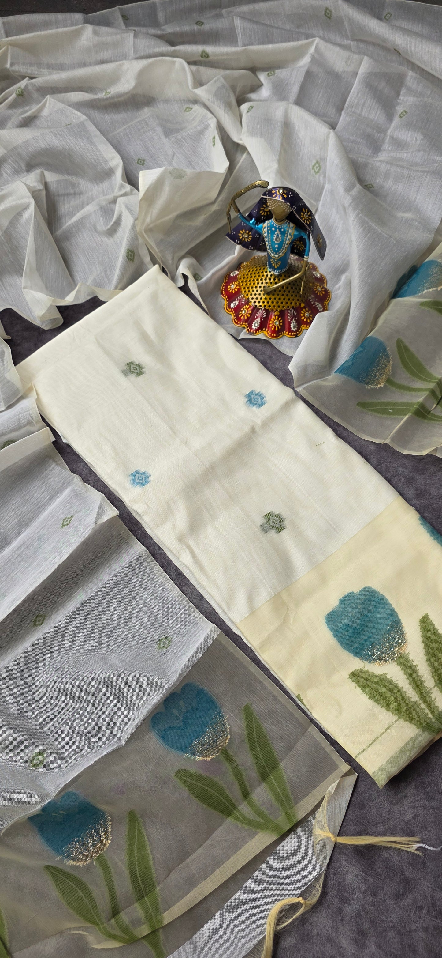 Tulip jamdhani silk set - TJ8