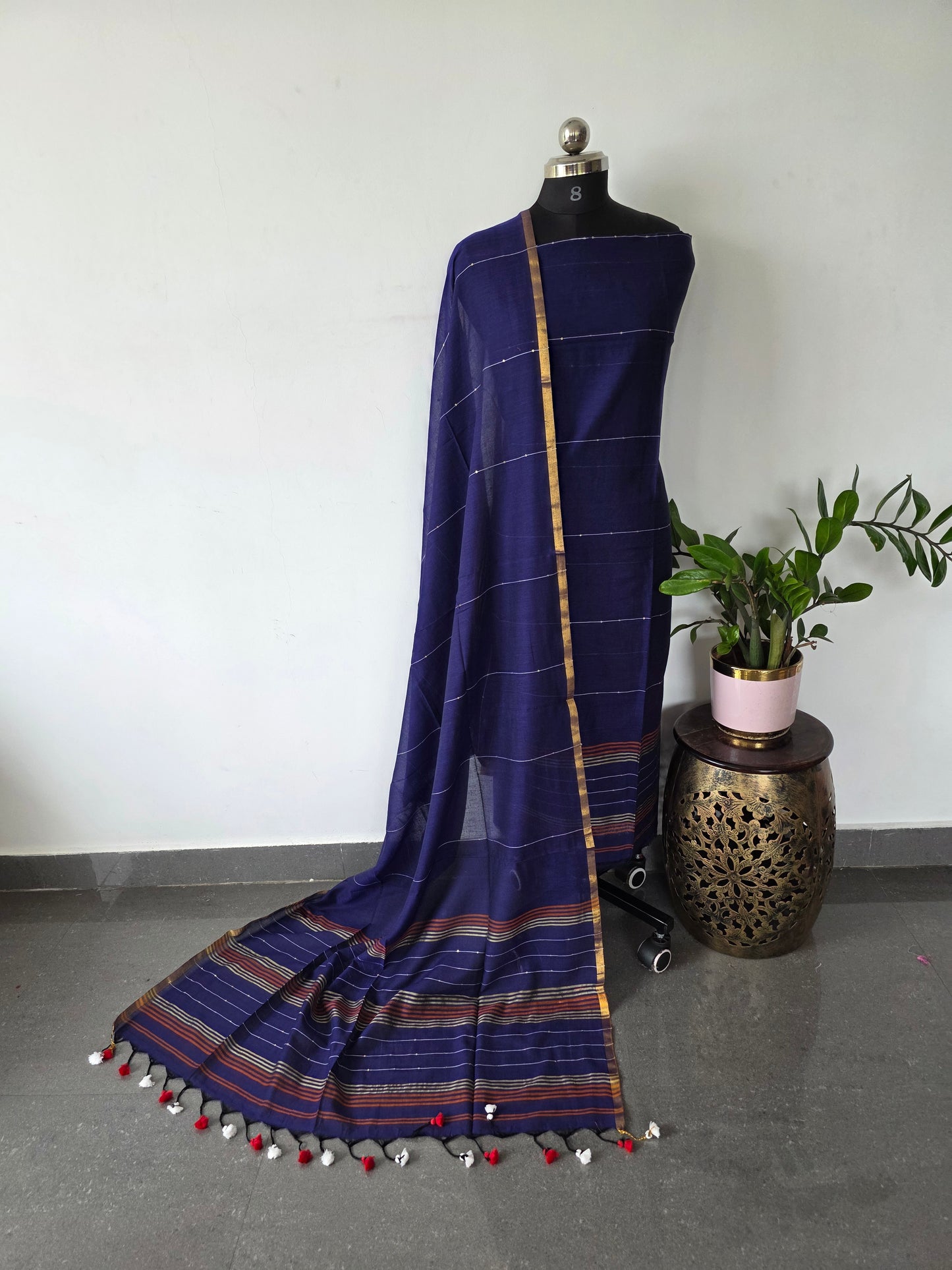 Premium mul khadi sequence work set - MUL275