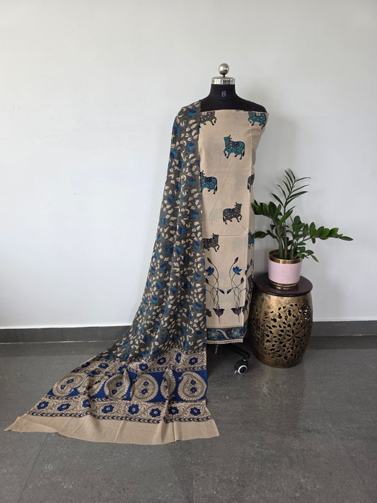 Authentic pure kalamkari cotton set - AK23