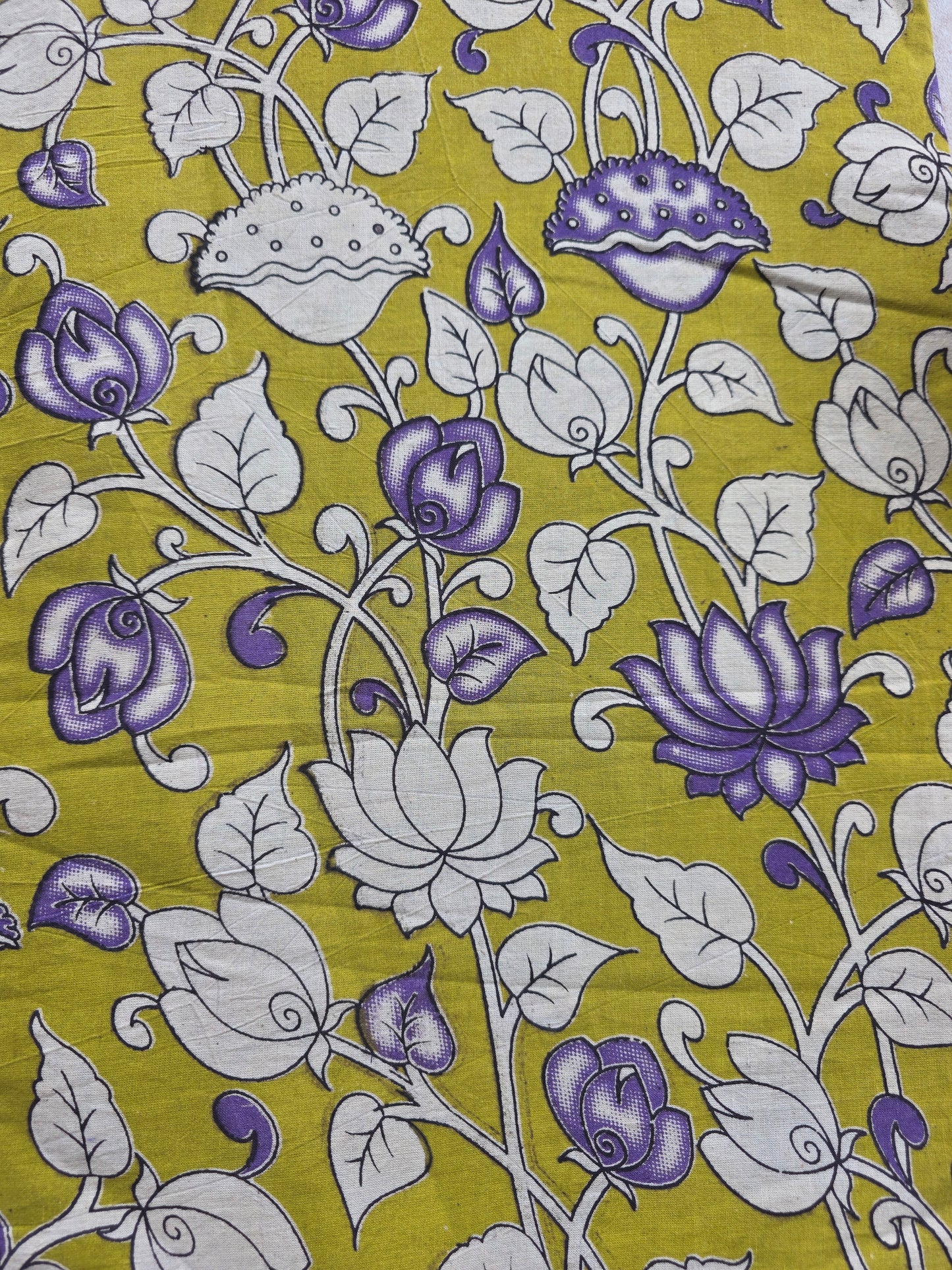 Pure kalamkari cotton running material (1 meter) - KM49