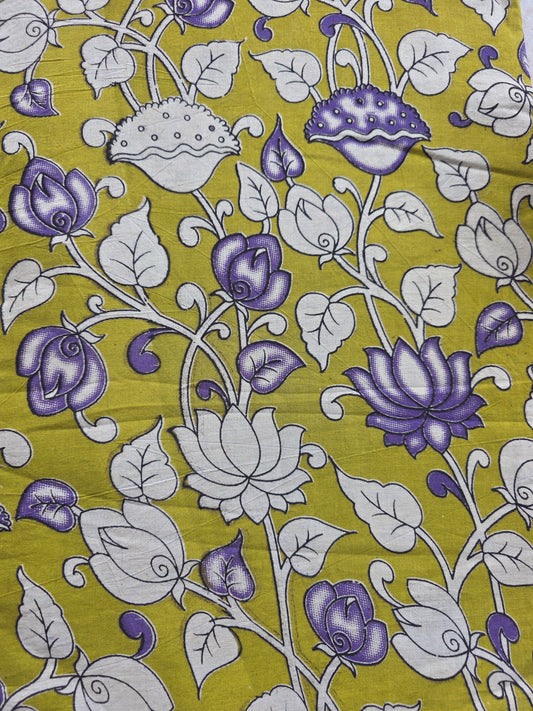 Pure kalamkari cotton running material (1 meter) - KM49