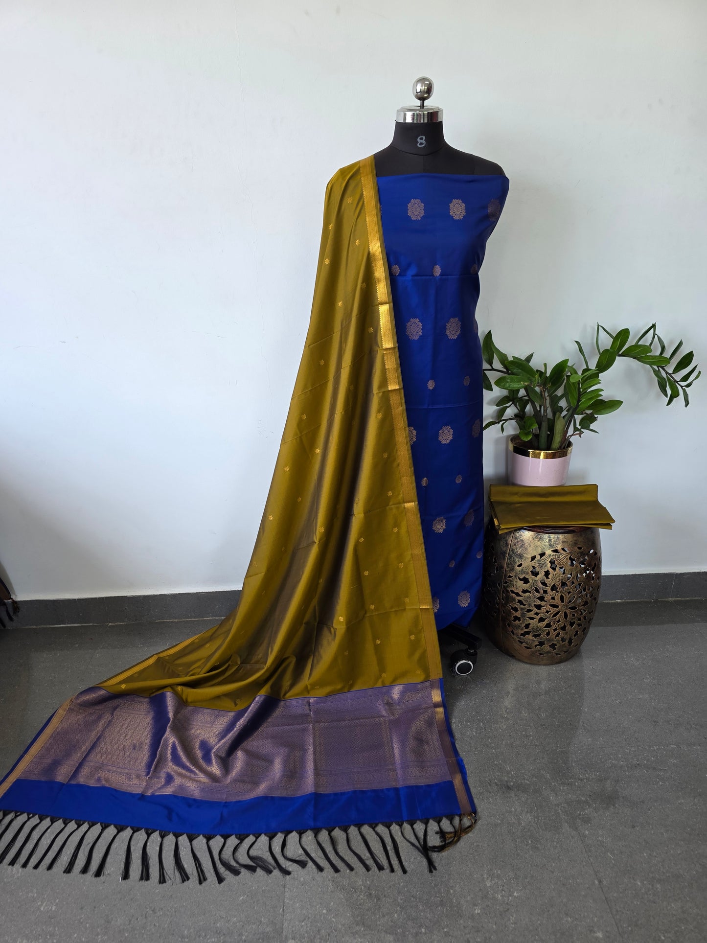 Kanchivaram semi softsilk salwar set - KS17