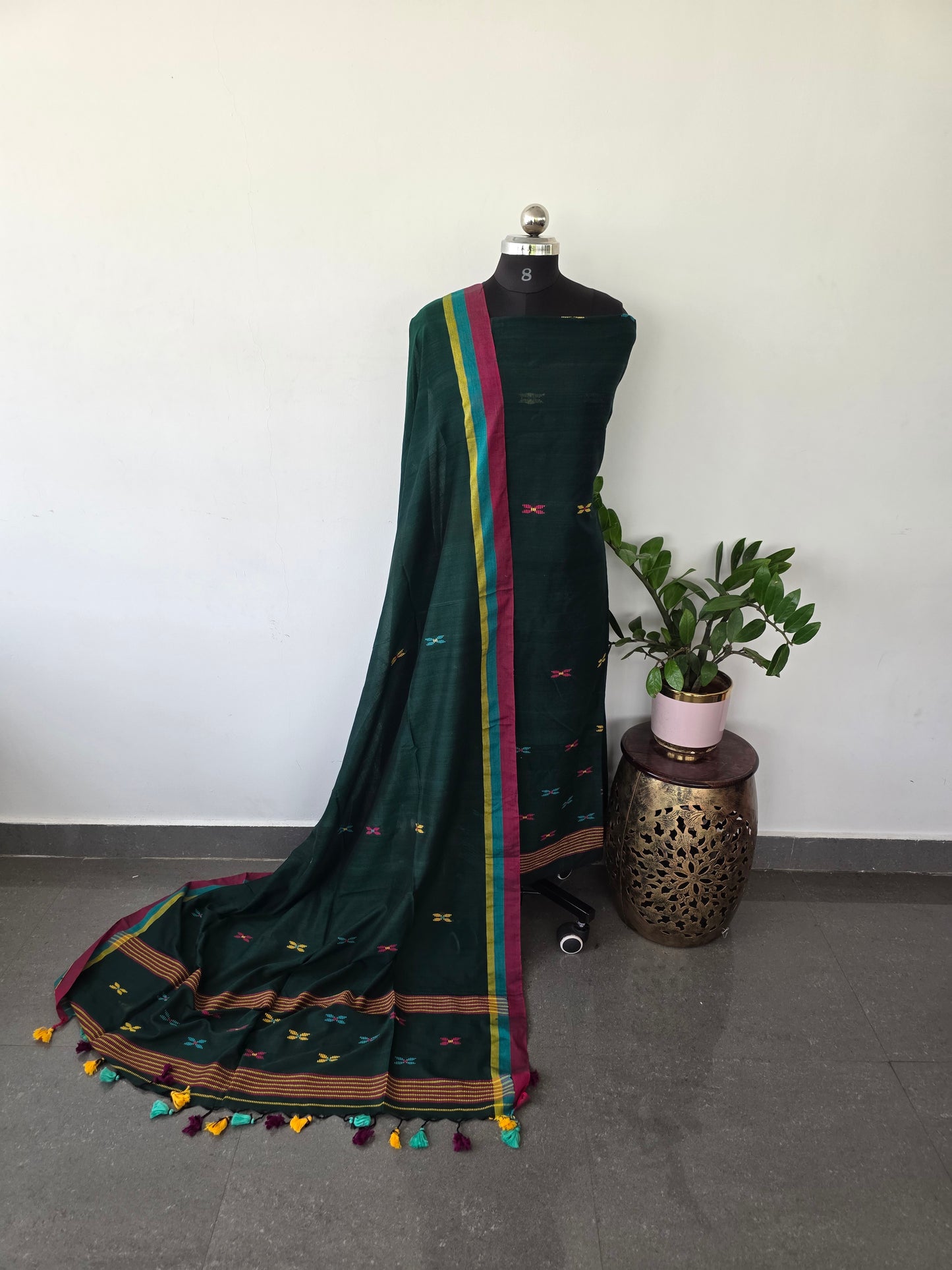Bhujodi salwar set (green)- BB252
