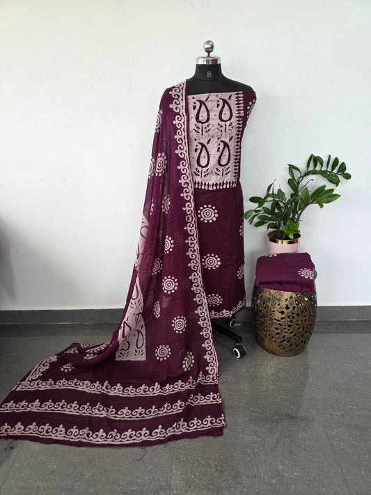 Batik pure cotton salwar set - BA371