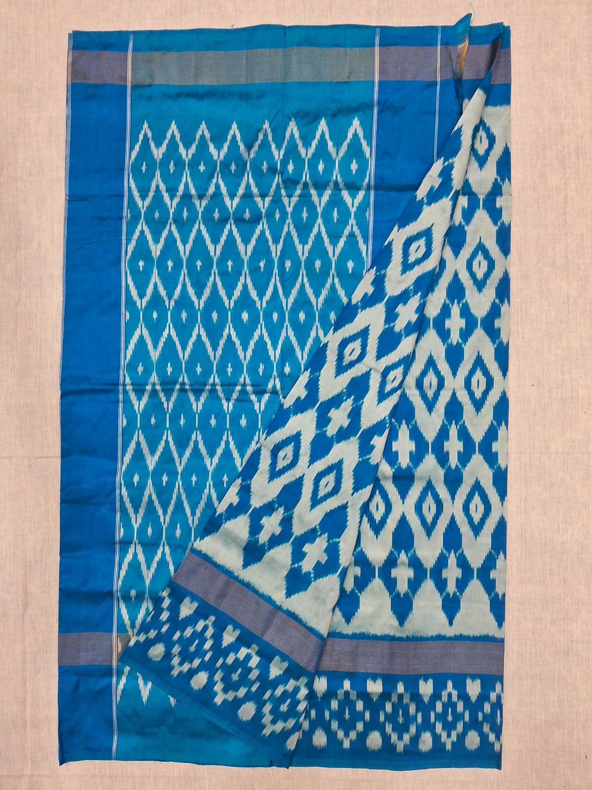 Mulberry pure Ikkat pattu saree- WW597