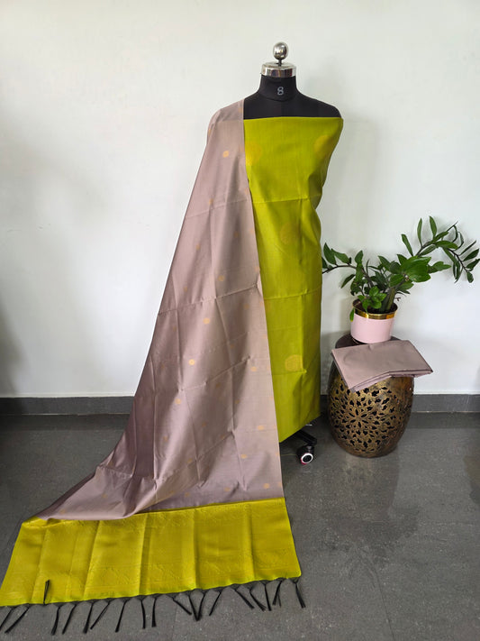 Semi kanchi jacquard butta borderless salwar set - SD1