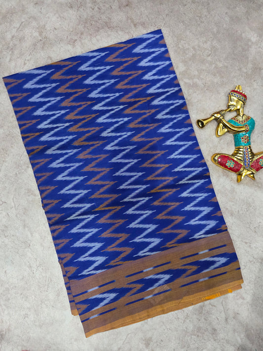 Mercerised warp ikkat saree - NV337