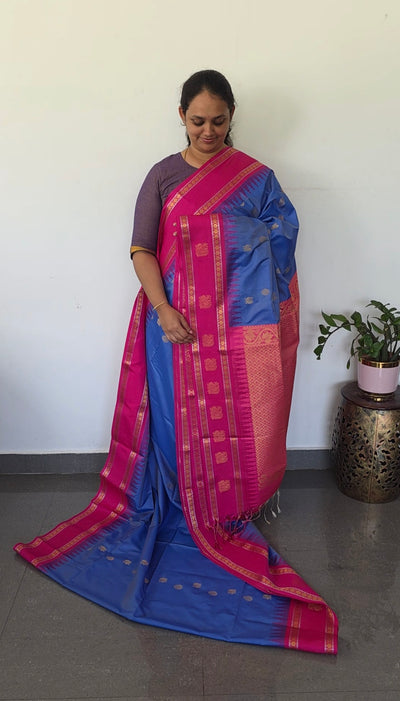 Gadwal semi soft silk saree - GS85