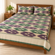 Warp ikkat bed sheets (90*108 2/40s bedsheet with pillow) - WW658