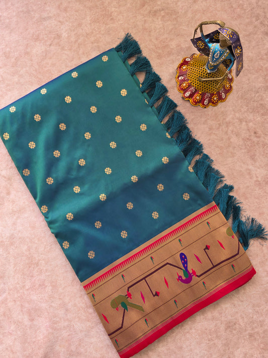 Premium soft silk paithani saree - 12