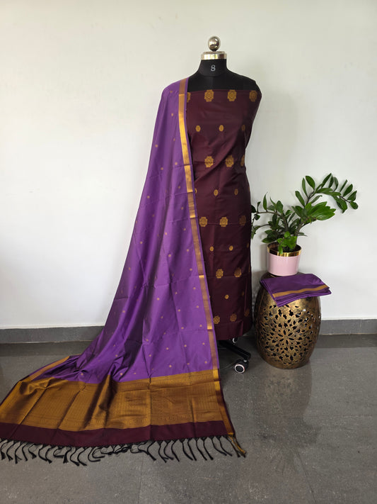 Kanchivaram semi softsilk salwar set - KS5