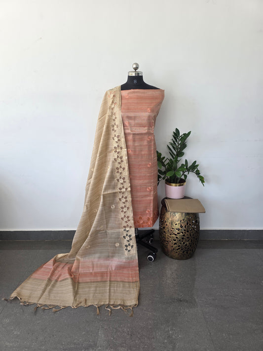 Premium shimmer tissue silk set -