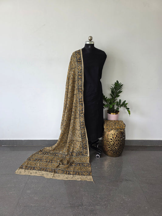 Handblock pure kalamkari cotton set  - HA9