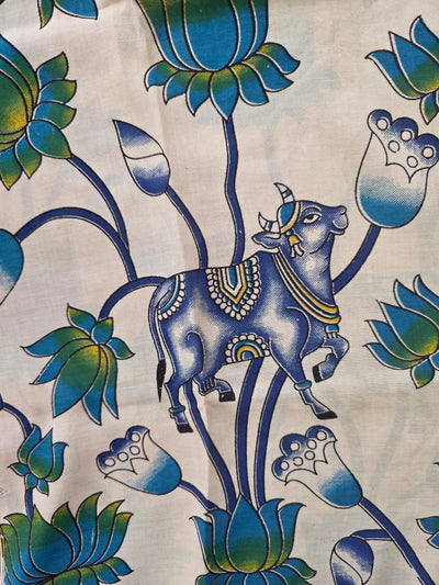Handcrafted chennuri kalamkari silk dupatta - KAA20