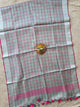 Bhagalpuri checked linen duppatta - BA20