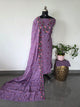 Mul chanderi Lotus embroidery set-FC82