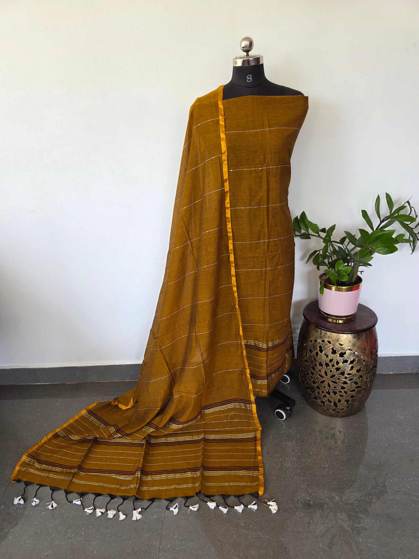 Premium mul khadi sequence work set - MUL347